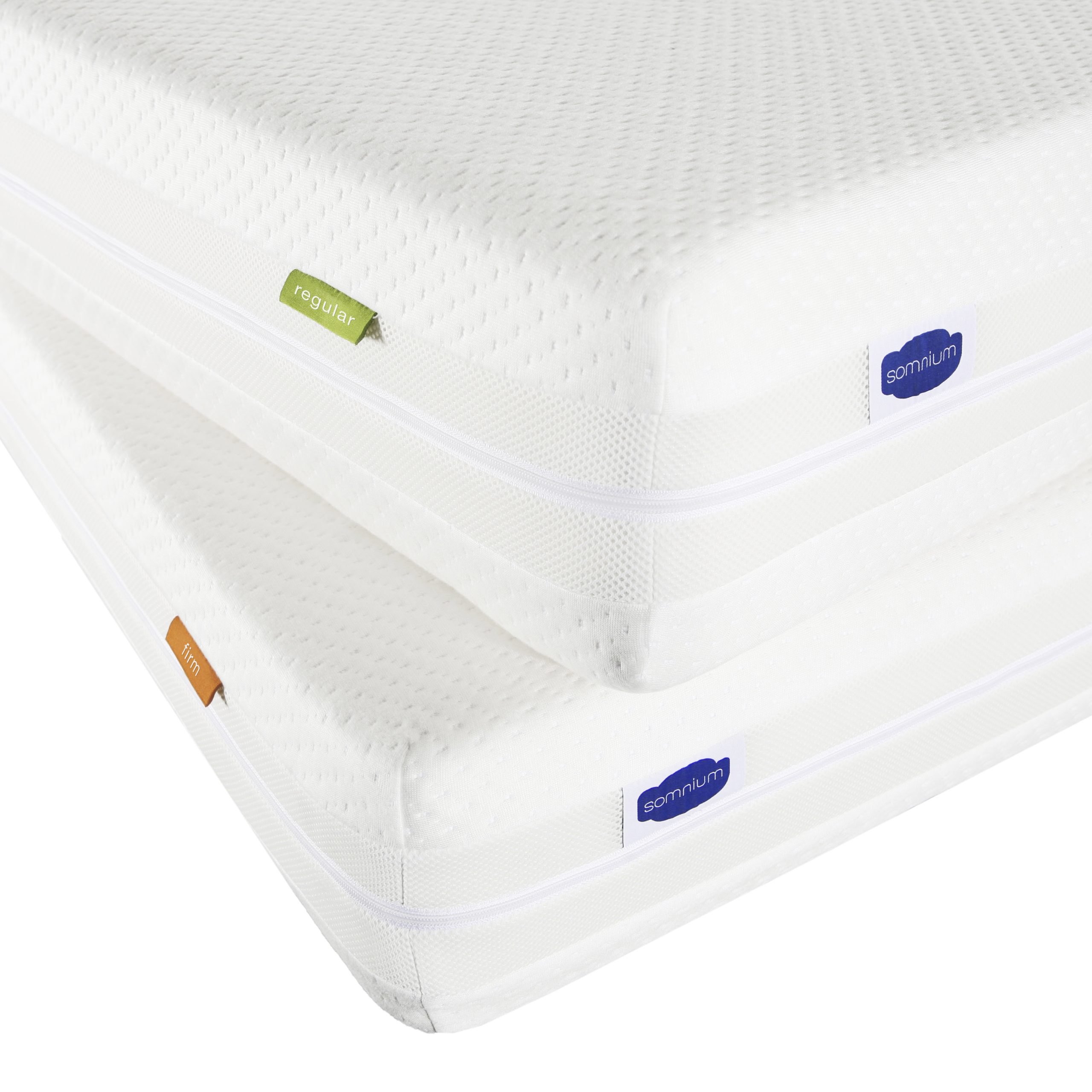 Somnium Firm & Regular Mattresses Stacked Somnium firm and regular mattresses